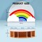 Wooden Pen Holder & Pencil Holders - Rainbow Supply Caddy Phone Holder Desk Organizer for Office Supplies Makeup Brush Classroom Organization for Women & Kids